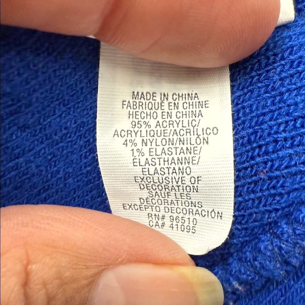 Under Armour Blue and Tan Kids Pom-Pom Beanie - Picture 7 of 7